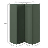 allen + roth Heathrow 24-in W x 42.125-in H x 12-in D Sage L-shaped Corner Wall Fully Assembled Cabinet (Recessed Panel Square Style)