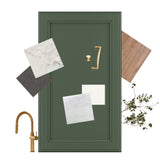 allen + roth Heathrow 24-in W x 36.125-in H x 12-in D Sage Diagonal Corner Wall Fully Assembled Cabinet (Recessed Panel Square Style)