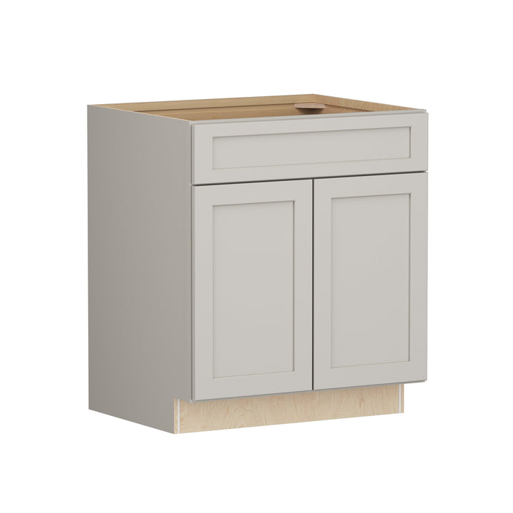 Shenandoah PRO Express Breckenridge 30-in W x 34.5-in H x 24-in D Stone Full Overlay 1-Drawer Base Fully Assembled Plywood Cabinet (Recessed Panel Shaker Style)