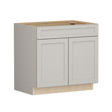 Shenandoah PRO Express Breckenridge 36-in W x 34.5-in H x 24-in D Stone Full Overlay 1-Drawer Base Fully Assembled Plywood Cabinet (Recessed Panel Shaker Style)