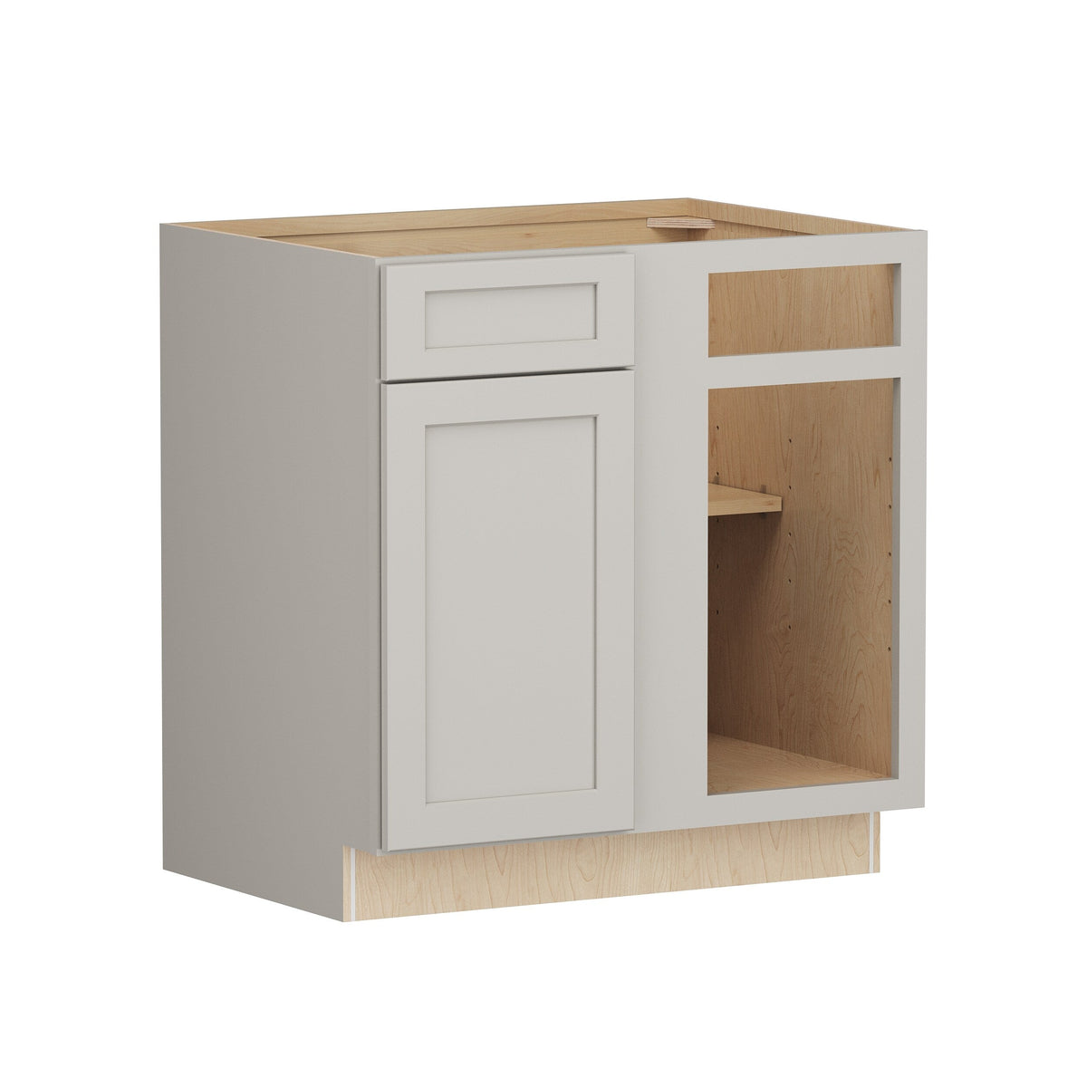 Shenandoah PRO Express Breckenridge 33-in W x 35.4-in H x 24-in D Stone Full Overlay Blind 1-Drawer Corner Base Fully Assembled Plywood Cabinet (Recessed Panel Shaker Style)