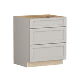 Shenandoah PRO Express Breckenridge 30-in W x 34.5-in H x 24-in D Stone Full Overlay 3-Drawer Base Fully Assembled Plywood Cabinet
