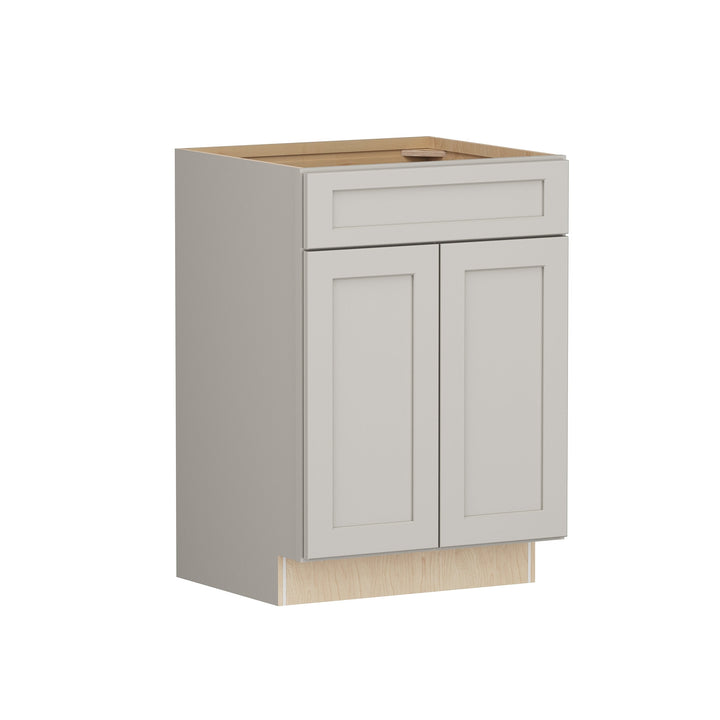 Shenandoah PRO Express Breckenridge 24-in W x 34.5-in H x 24-in D Stone Full Overlay 1-Drawer Base Fully Assembled Plywood Cabinet (Recessed Panel Shaker Style)