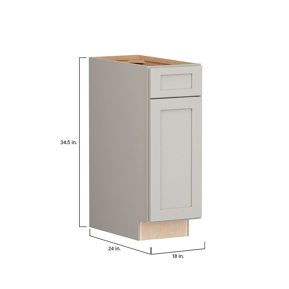 Shenandoah PRO Express Breckenridge 12-in W x 34.5-in H x 24-in D Stone Full Overlay 1-Drawer Base Fully Assembled Plywood Cabinet (Recessed Panel Shaker Style)