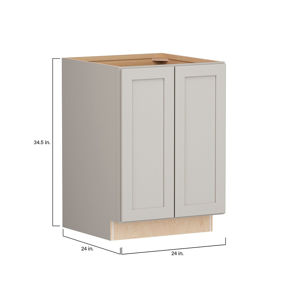 Shenandoah PRO Express Breckenridge 24-in W x 34.5-in H x 24-in D Stone Full Overlay Base Fully Assembled Plywood Cabinet (Recessed Panel Shaker Door Style)