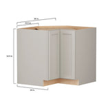Shenandoah PRO Express Breckenridge 36-in W x 34.5-in H x 24-in D Stone Full Overlay Lazy Susan Corner Base Fully Assembled Plywood Cabinet (Recessed Panel Shaker Style)
