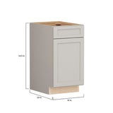 Shenandoah PRO Express Breckenridge 18-in W x 34.5-in H x 24-in D Stone Full Overlay Pull-out Wastebasket Base Fully Assembled Plywood Cabinet