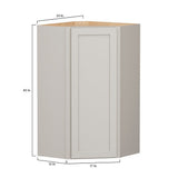Shenandoah PRO Express Breckenridge 24-in W x 42.125-in H x 15-in D Stone Full Overlay Diagonal Corner Wall Fully Assembled Plywood Cabinet (Recessed Panel Shaker Style)
