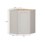 Shenandoah PRO Express Breckenridge 24-in W x 30.125-in H x 12-in D Stone Full Overlay Diagonal Corner Wall Fully Assembled Plywood Cabinet (Recessed Panel Shaker Style)
