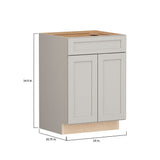 Shenandoah PRO Express Breckenridge 24-in W x 34.5-in H x 24-in D Stone Full Overlay 1-Drawer Base Fully Assembled Plywood Cabinet (Recessed Panel Shaker Style)