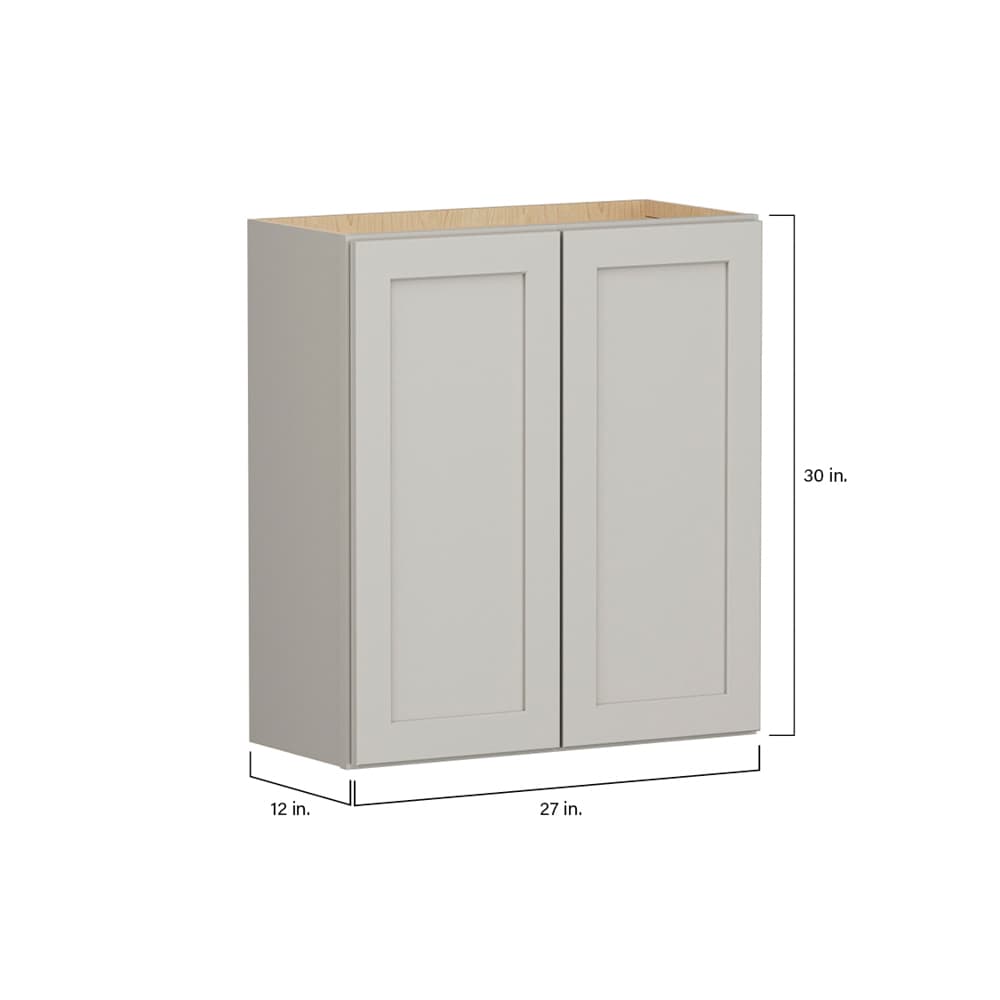 Shenandoah PRO Express Breckenridge 27-in W x 36.125-in H x 12-in D Stone Full Overlay Wall Fully Assembled Plywood Cabinet (Recessed Panel Shaker Door Style)