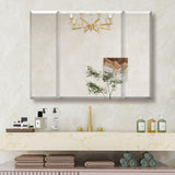 WELLFOR 36-in x 26-in Surface/Recessed Mount Aluminium Mirrored Soft Close Medicine Cabinet