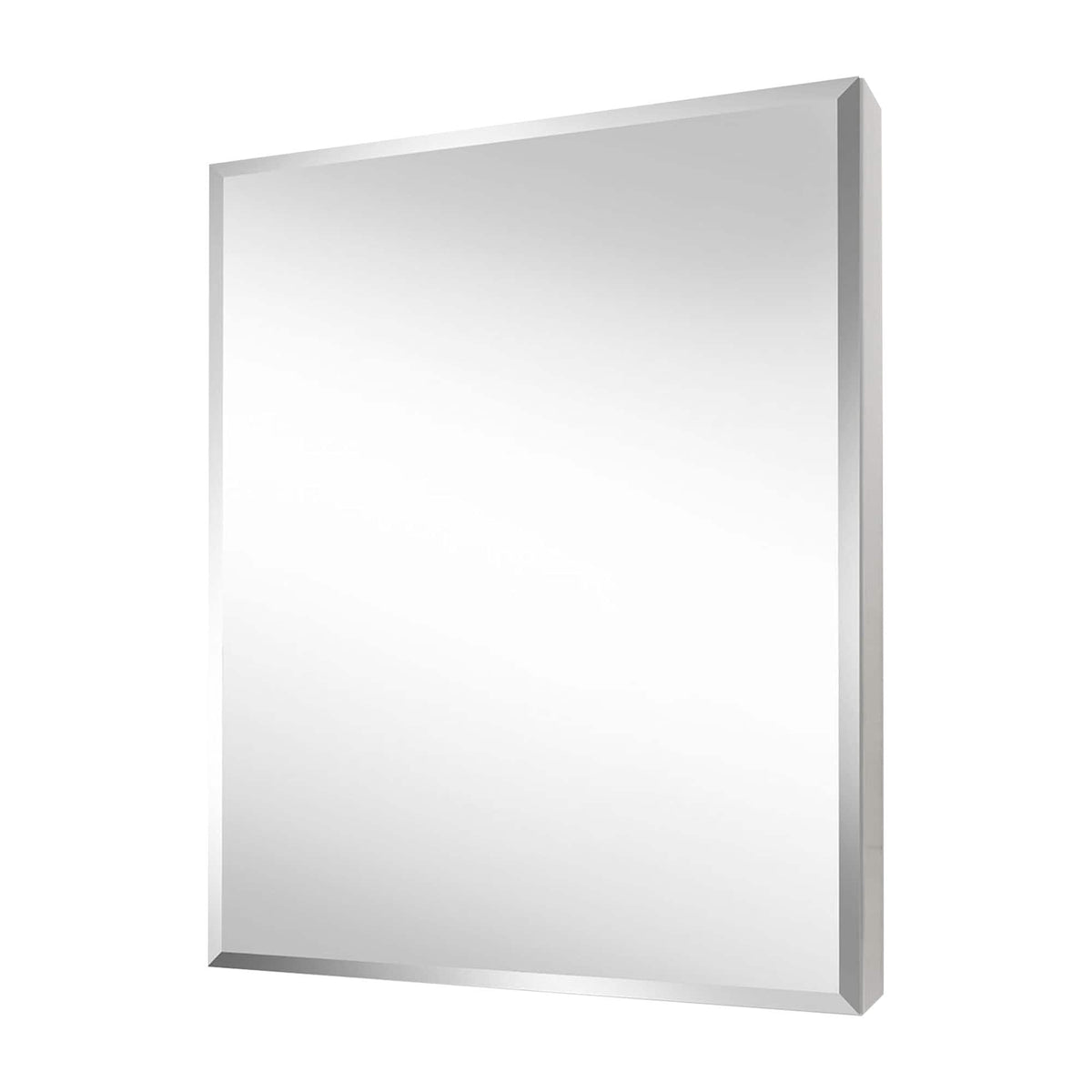 WELLFOR 24-in x 30-in Surface/Recessed Mount Aluminium Mirrored Soft Close Medicine Cabinet