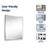 WELLFOR 24-in x 30-in Surface/Recessed Mount Aluminium Mirrored Soft Close Medicine Cabinet