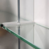 WELLFOR 24-in x 30-in Surface/Recessed Mount Aluminium Mirrored Soft Close Medicine Cabinet