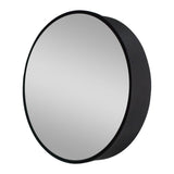 WELLFOR 24-in x 24-in Surface Mount Silver Mirrored Round Medicine Cabinet