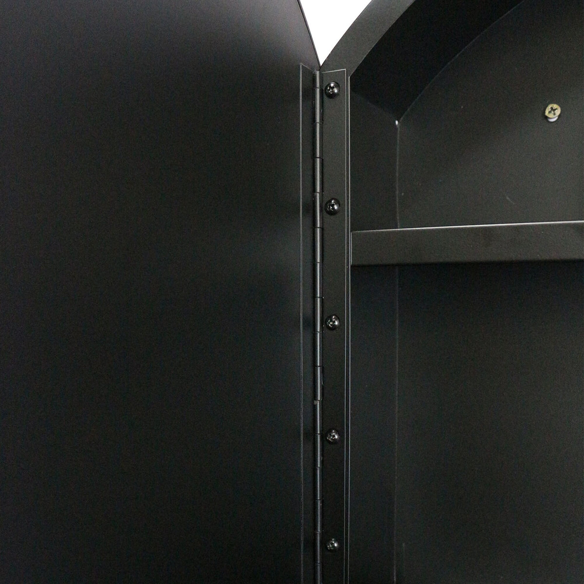 WELLFOR 24-in x 24-in Surface Mount Silver Mirrored Round Medicine Cabinet
