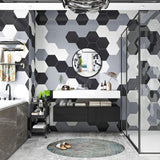 WELLFOR 24-in x 24-in Surface Mount Silver Mirrored Round Medicine Cabinet