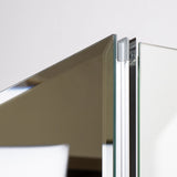 WELLFOR 30-in x 26-in Surface/Recessed Mount Aluminium Mirrored Soft Close Medicine Cabinet
