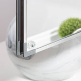 WELLFOR 30-in x 26-in Surface/Recessed Mount Aluminium Mirrored Soft Close Medicine Cabinet