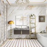 WELLFOR 30-in x 26-in Surface/Recessed Mount Aluminium Mirrored Soft Close Medicine Cabinet