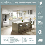 Hugo&Borg Jolie 15-in W x 34.5-in H x 24-in D Warm White 2-Drawer Base Fully Assembled Cabinet