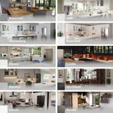 Hugo&Borg Lorette 36-in W x 34.5-in H x 24-in D Navy Blue 2-Drawer Base Fully Assembled Cabinet