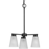 Progress Lighting Tanner 3-Light Matte Black Transitional Chandelier