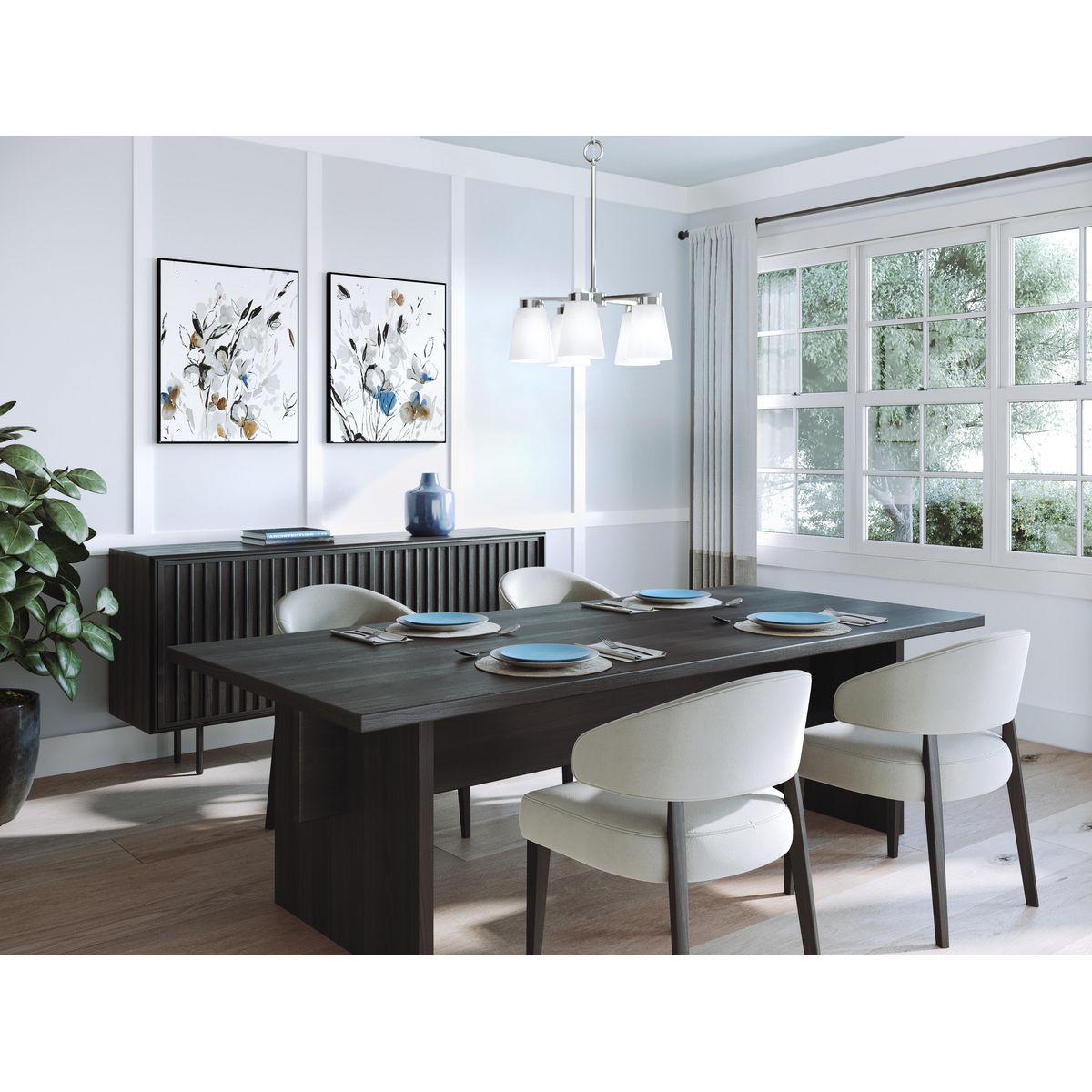 Progress Lighting Tanner 5-Light Brushed Nickel Transitional Chandelier