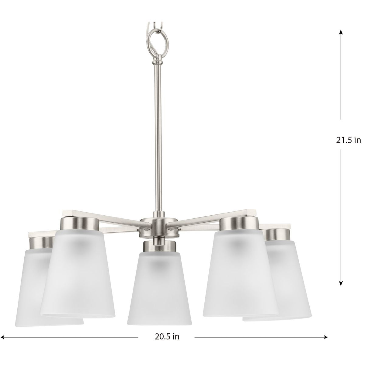 Progress Lighting Tanner 5-Light Brushed Nickel Transitional Chandelier