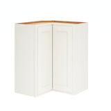 Diamond Express Jamestown 36-in W x 30-in H x 12-in D White Partial Overlay L-shaped Corner Wall Fully Assembled Plywood Cabinet (Recessed Panel Shaker Style)