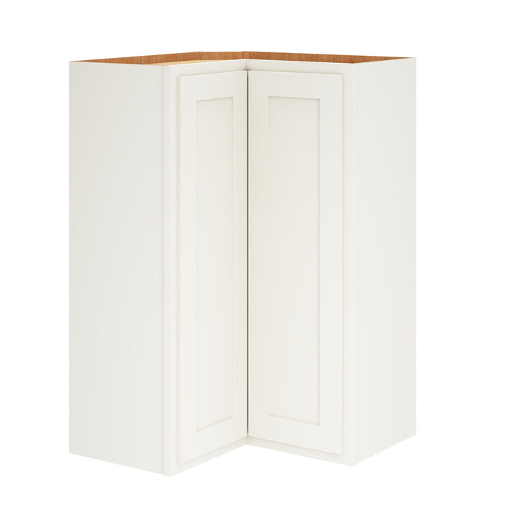 Diamond Express Jamestown 36-in W x 36-in H x 12-in D White Partial Overlay L-shaped Corner Wall Fully Assembled Plywood Cabinet (Recessed Panel Shaker Style)