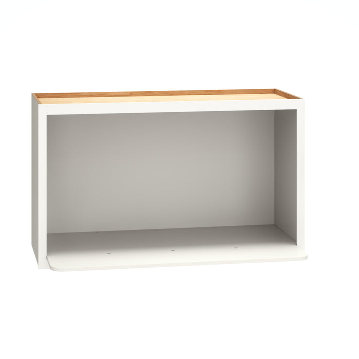 Diamond Express Macaulay 30-in W x 18-in H x 12-in D White Microwave Wall Fully Assembled Plywood Cabinet (Recessed Panel Square Style)