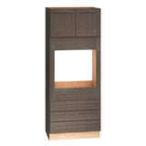 Diamond Express Jamestown 33-in W x 84-in H x 24-in D Colt Brown 3-Drawers Single Oven Base Fully Assembled Plywood Cabinet (Recessed Panel Shaker Style)