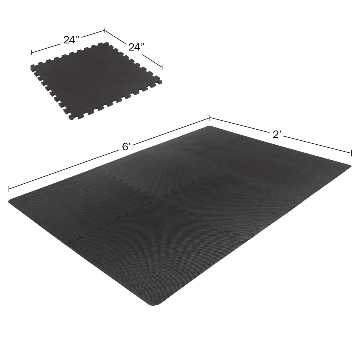 Fleming Supply 24-in W x 24-in L x 0.5-in T Interlocking Foam Gym Floor Tile (24-sq ft) (6-Pack)