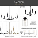 Kichler Madden 5-Light Brushed Nickel Modern/Contemporary Bare Bulb Chandelier