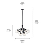 Kichler Silvarious 12-Light Black Modern/Contemporary Chandelier
