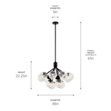 Kichler Silvarious 12-Light Black Modern/Contemporary Chandelier