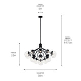 Kichler Silvarious 16-Light Black Modern/Contemporary Chandelier