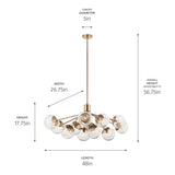Kichler Silvarious 12-Light Gold Modern/Contemporary Chandelier