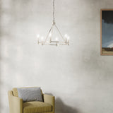 Kichler Carrick 6-Light Polished Nickel Traditional Bare Bulb Chandelier
