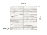 Satori Calacatta Lunar 11-in x 13-in Glazed Porcelain Marble Look Mosaic Wall Tile (0.84-sq. ft/ Piece)