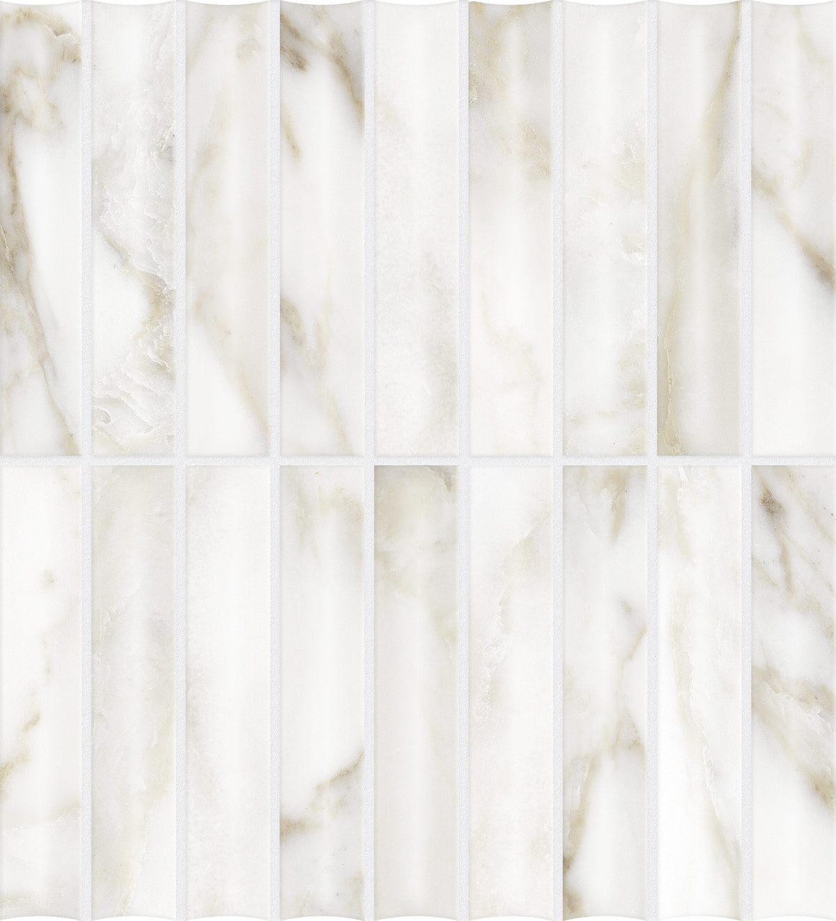 Satori Calacatta Lunar 11-in x 13-in Glazed Porcelain Marble Look Mosaic Wall Tile (0.84-sq. ft/ Piece)