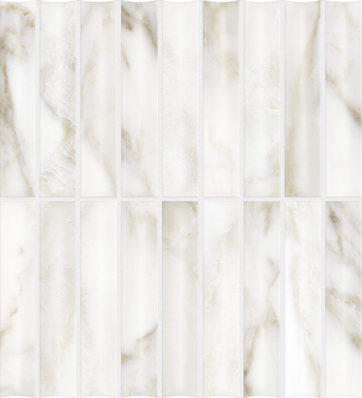 Satori Calacatta Lunar 11-in x 13-in Glazed Porcelain Marble Look Mosaic Wall Tile (0.84-sq. ft/ Piece)