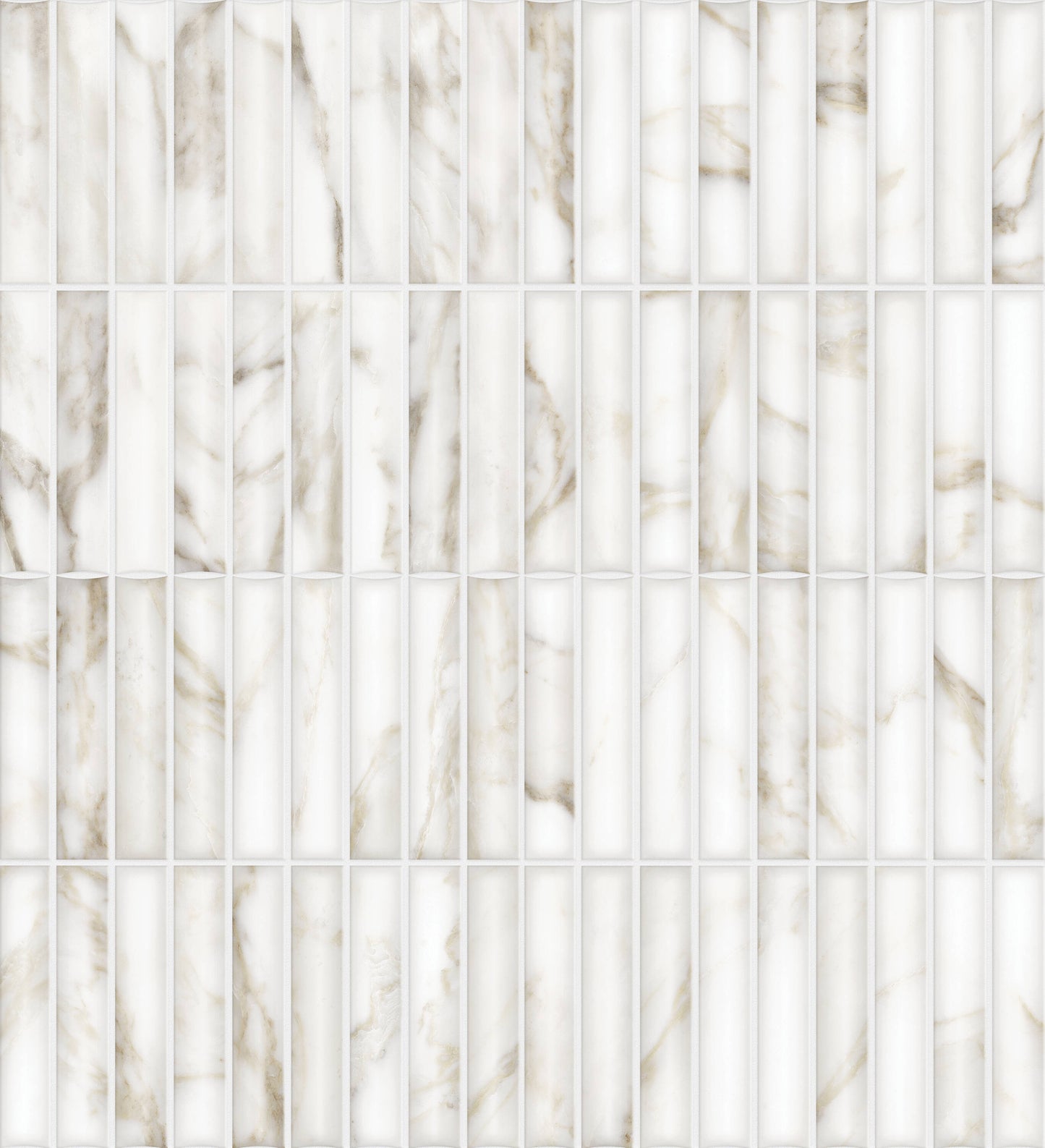 Satori Calacatta Lunar 11-in x 13-in Glazed Porcelain Marble Look Mosaic Wall Tile (0.84-sq. ft/ Piece)