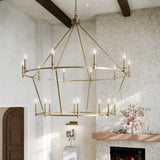 Kichler Carrick 18-Light Gold Traditional Bare Bulb Chandelier