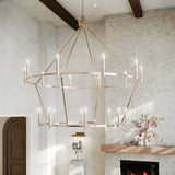 Kichler Carrick 18-Light Polished Nickel Traditional Bare Bulb Chandelier