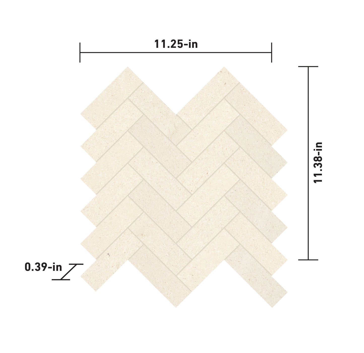 Satori Laguna Sand 11-1/2-in x 11-1/2-in Honed Natural Stone Mosaic Wall Tile (1.13-sq. ft/ Piece)