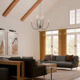 Kichler Malene 8-Light Black Traditional Bare Bulb Chandelier