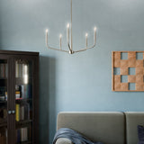 Kichler Madden 5-Light Brushed Nickel Modern/Contemporary Bare Bulb Chandelier